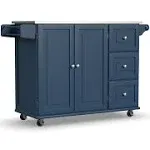 Homestyles Dolly Madison Blue Kitchen Cart