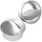 2 Pack 8inch Nonstick Deep Aluminum Round Cake Pan With Removable Bottom For Wed