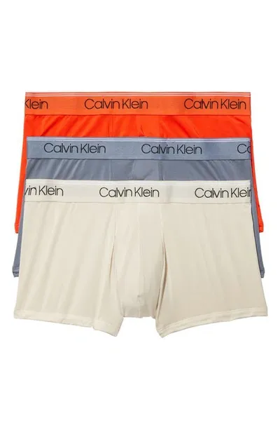 Calvin Klein Men's Micro Stretch 3-Pack Low Rise Trunk - Black - XL