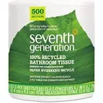 Seventh Generation® 100% Recycled Bathroom Tissue, Septic Safe, Individually Wrapped Rolls, 2-Ply, White, 500 Sheets/Jumbo Roll, 60/Carton (SEV137038) Case of 60