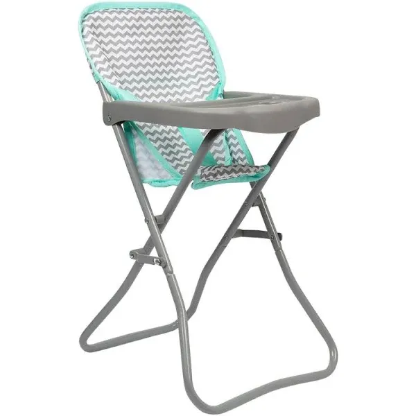 Adora Baby Doll Accessories Zig Zag High Chair, Aqua