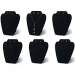 6 Pieces Black Velvet Necklace Display, Jewelry Display for Selling a