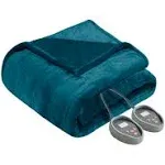 Beautyrest - Heated Microlight to Berber Blanket - Queen - Teal