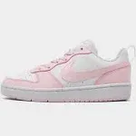 Kids' Nike Court Borough Low Recraft Shoes Big 5.5 White/Pink Foam