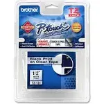 Brother Tz131 Black On Clear 1/2-Inch Labeling Tape (26.2 Feet)