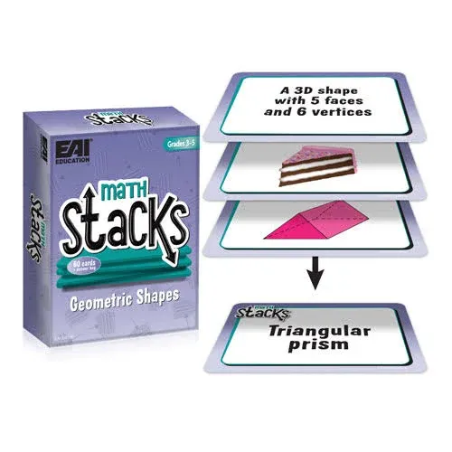 EAI Education Math Stacks Geometric Shapes Game: Grades 3-5