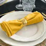 Ruvanti Cloth Napkins Set of 12, 18x18 Inches 18*18, Mustard 