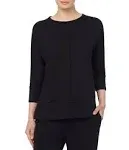 Women's Serenity Knit Tunic with Three Quarter Length Dolman Sleeves and Seam Details