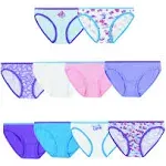 Hanes Girls' Cotton Bikinis 10-Pack - Assorted 10