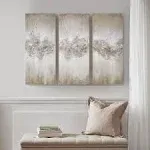 Olliix Madison Park Taupe Luminous Heavily Embellished 3pc Canvas Wall Art Set