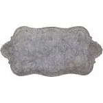 Creative Co-Op Distressed Grey Tin Tray