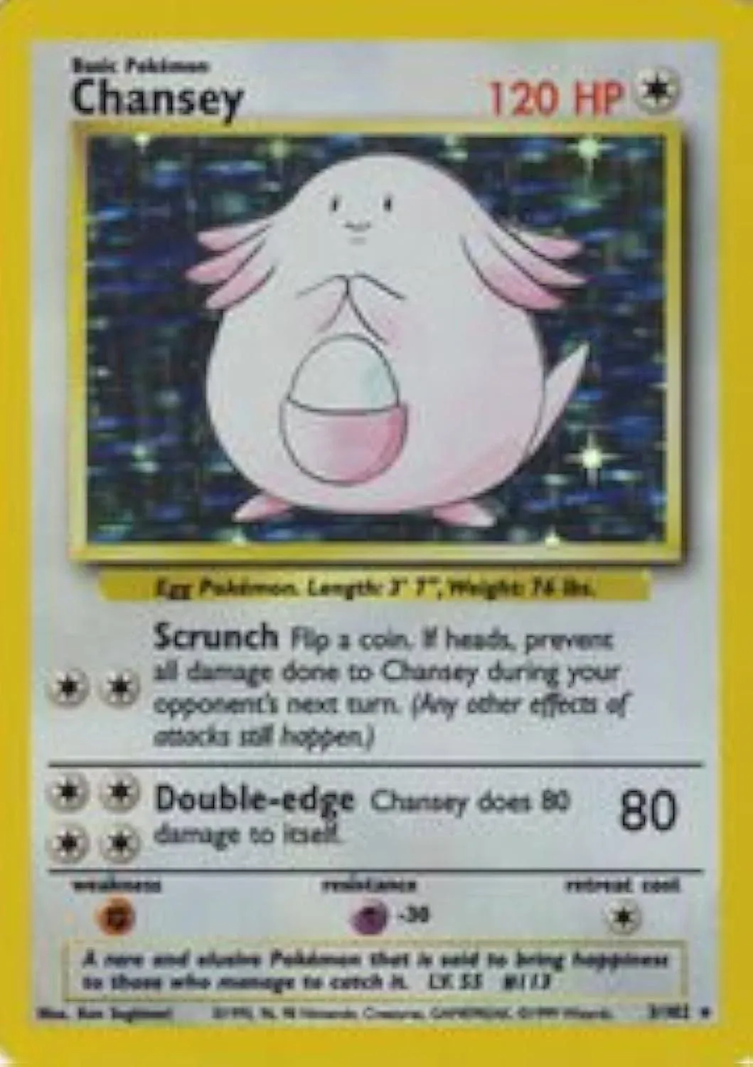 Pokemon Base Set Holo Rare Chansey #3