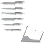 Cuisinart 7pc Ceramic Coated Cutlery Set with End Caps in Acrylic Stand, Grey