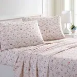 Modern Threads Printed 4 Piece Sheet Set, Kashmir Rose, Queen