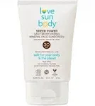 Love Sun Body Daily Moisturizing Mineral Face Sunscreen SPF 30 (Fragrance Free) | 100% Natural Broad Spectrum Mineral Zinc Oxide | Baby & Child Safe | Reef Safe Skincare | 3 fl oz | EWG Verified®