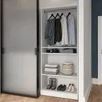 Bestar Versatile 36&#034;W Low Small Engineered Wood Closet Organizer in White