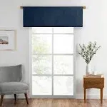 SunVeil Vanderbilt Straight Pleated Window Valance - 50"Wx18"L - Navy