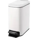 Small Bathroom Trash Can With Lid Soft Close 6 Liter / 1.6 Gallon Stainless Stee