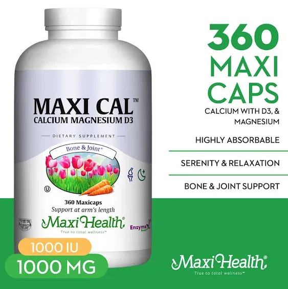 Maxi Health Calcium - with Vitamin D3 and Magnesium (360 Count)