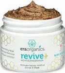 Era Organics Microdermabrasion Facial Scrub & Face Exfoliator - Spa Quality Exfoliating Face Mask with Manuka Honey & Walnut - Moisturizing Facial Exfoliant for Dry Skin, Blackheads & Wrinkles (4 oz)