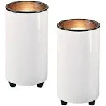 Pro Track Mini Spotlight Cans - Set of 2, Indoor Accent Spotlights, White Finish, Plug-in Floor Uplights for Decorative Art, Desks, Pictures, Tables, and Paintings - 6 1/2" High, 3/12" Wide