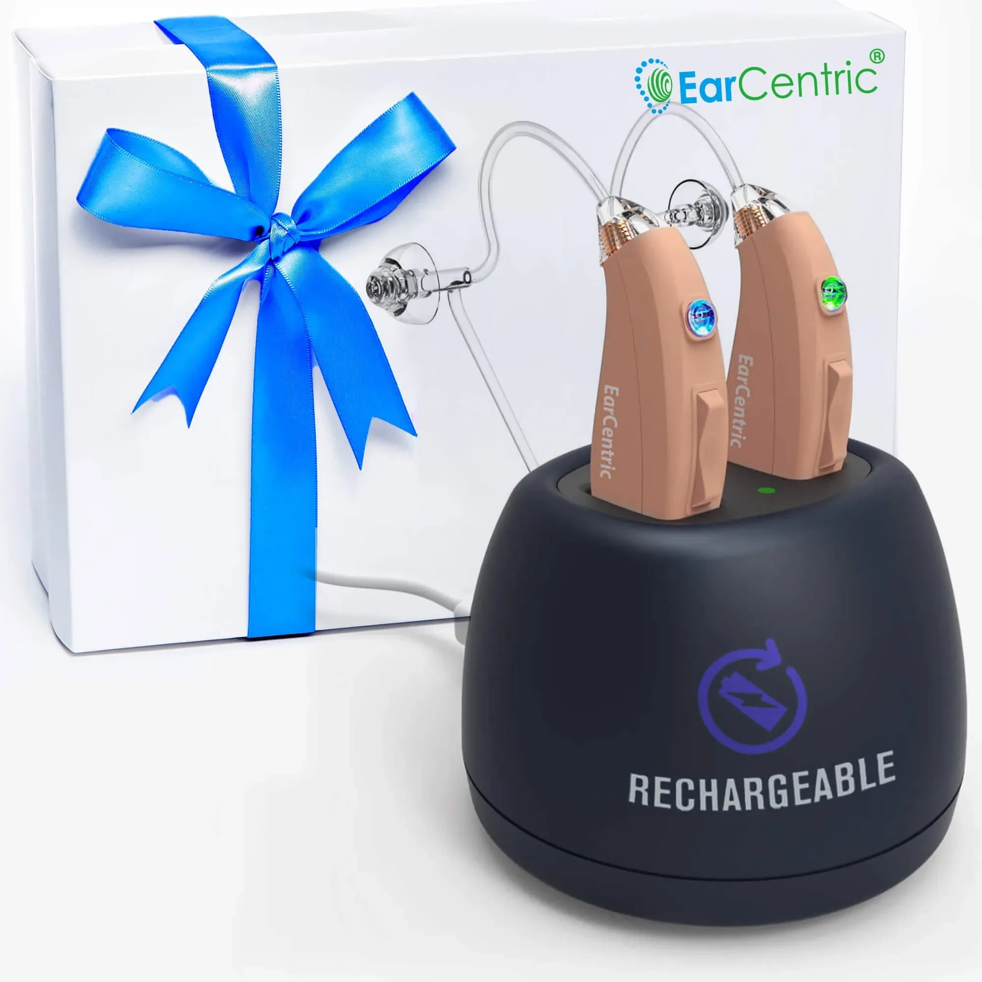 EarCentric EX2 Rechargeable Behind-the-Ear Beige Kit (2PC) - Beige by EarCentric ...