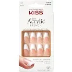 KISS Salon Acrylic French Nail Kit, Medium (2 g, 28 ct)