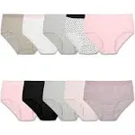 Fruit of The Loom Girls' 10 Pack Assorted Classic Cotton Brief