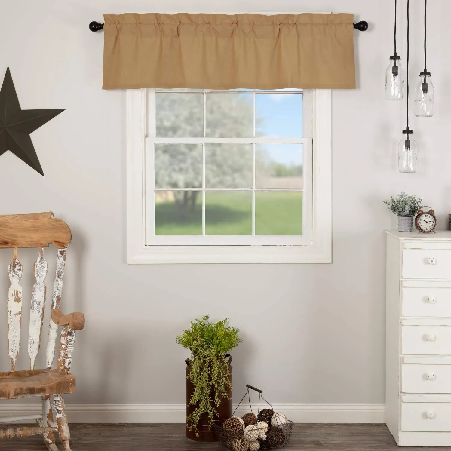 Simple Life Flax Khaki Valance 16x60