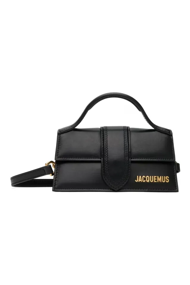 JACQUEMUS Le Bambino Leather Handbag with Removable Shoulder Strap