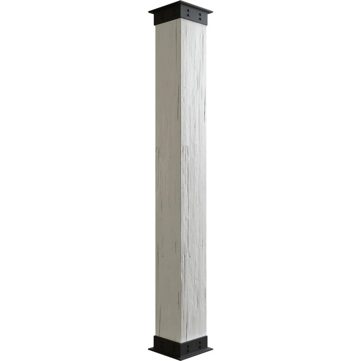 Timberthane Faux Wood Non-Tapered Square Column Wrap with Capital & Base Ekena Millwork