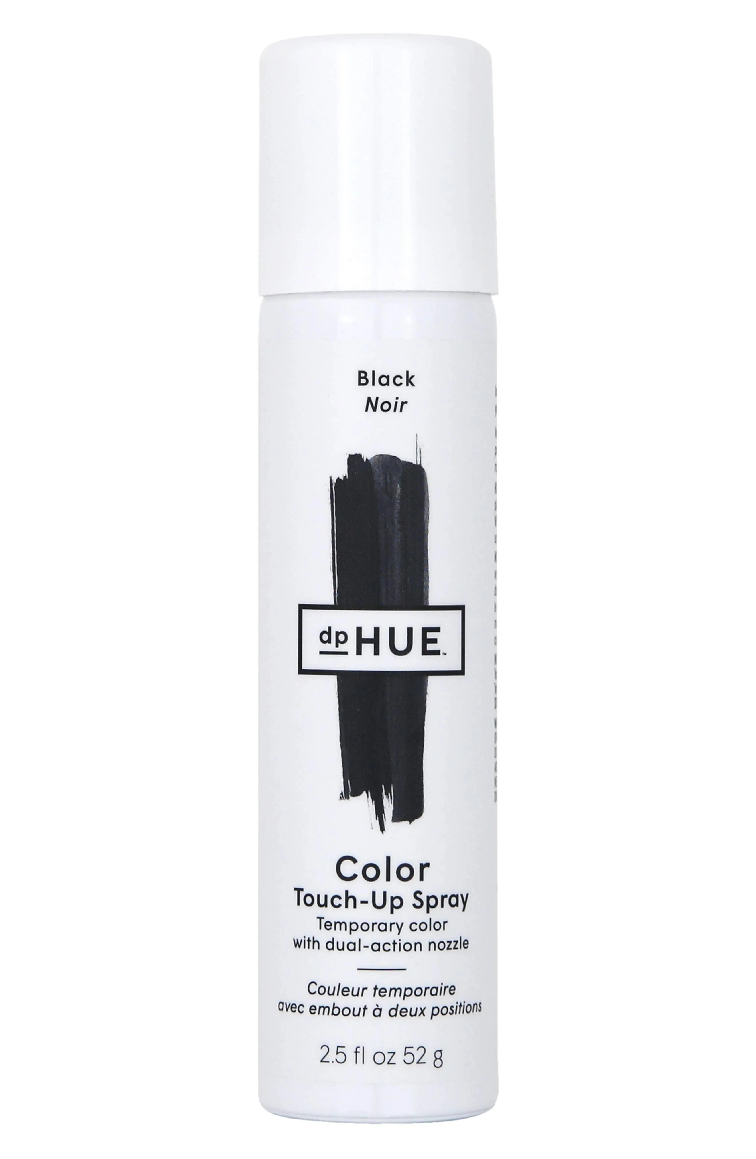 dpHUE Color Touch-Up Spray - Black, 2.5 oz - Root Cover Up Spray with Dual-Action Nozzle for Precise Root Touch Up & Fast, Total Hair Cover - Gluten-Free, Vegan