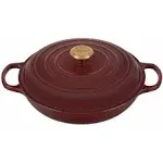 Le Creuset Enameled Cast Iron Signature Braiser, 3.5 qt, Caribbean