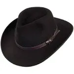 Denver Crushable Wool Felt Outback Western Style Cowboy Hat by Silver Canyon