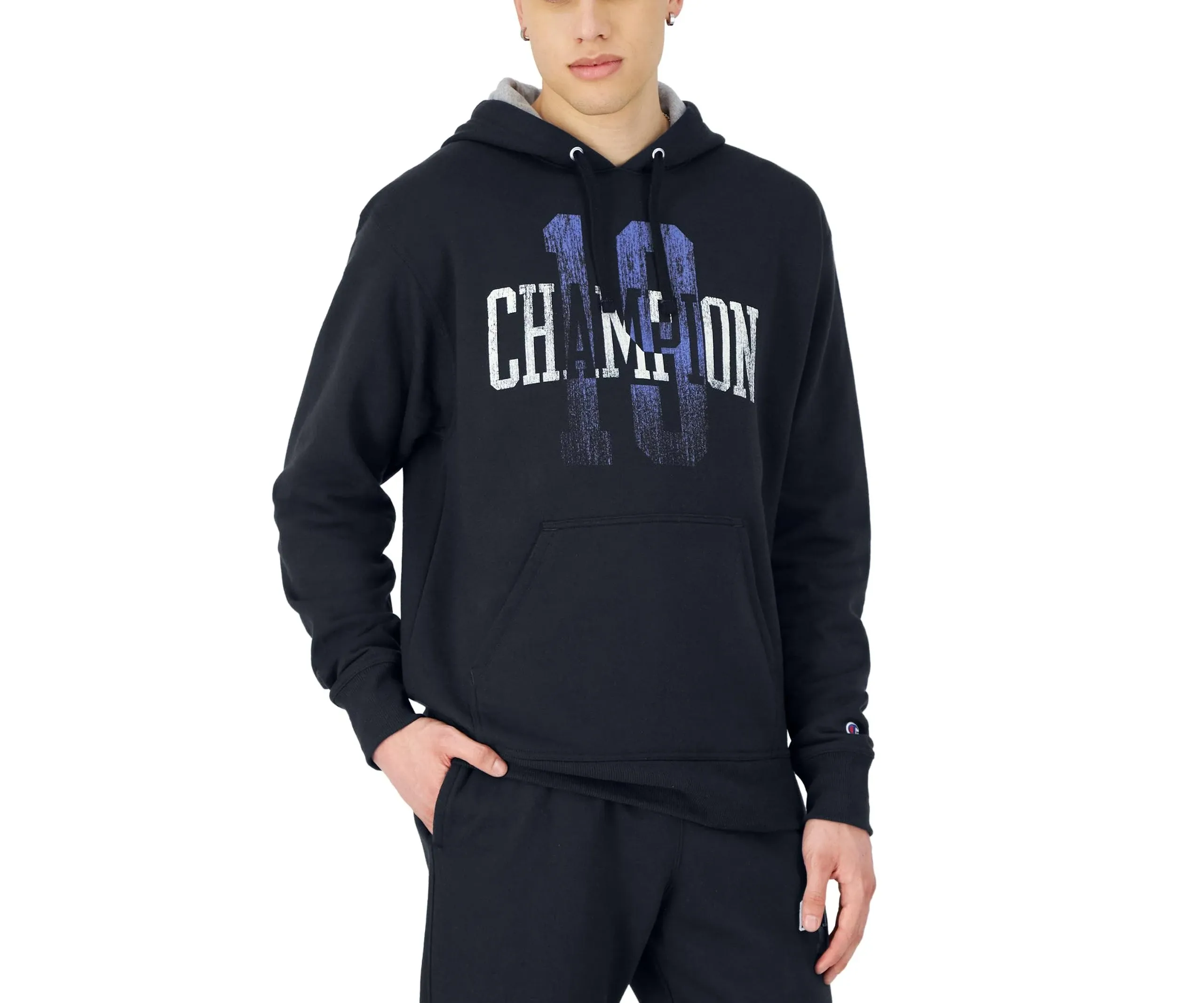 Champion Men's Powerblend Fleece Hoodie, Champion 19 (Reg. or Big & Tall)