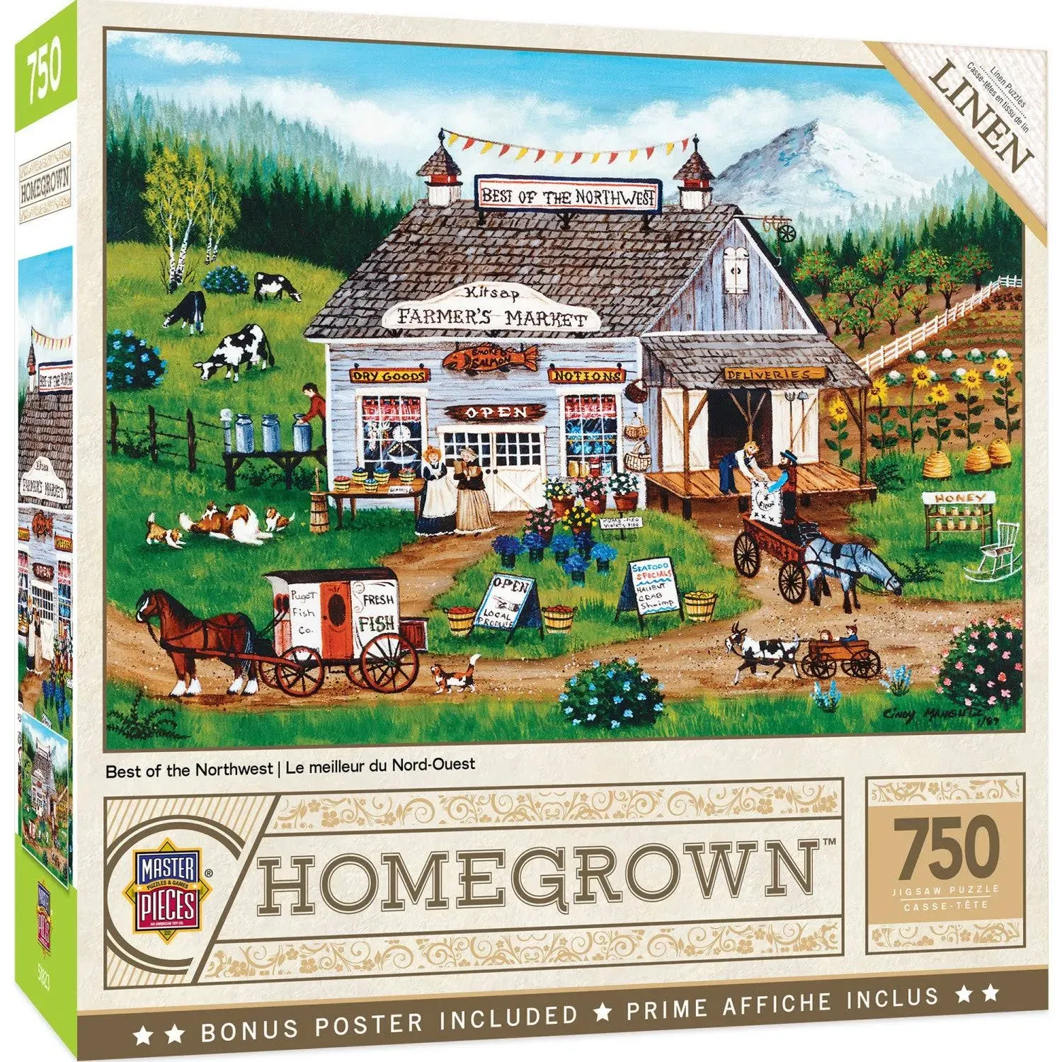 Masterpieces Homegrown Best Of Northwest 750 Piece Jigsaw Puzzle Linen Material