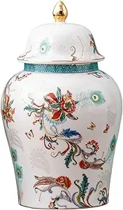 Flowers Urn Medium for Female - Ceramic Keepsake Urn for Human Ashes, Decorative