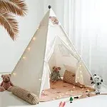 RongFa Teepee Tent for Kids-Portable Children Play Tent Indoor Outdoor White ...