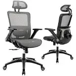 Office Chair Ergonomic Mesh Chair High Back Computer Desk Chair with 3D, Grey