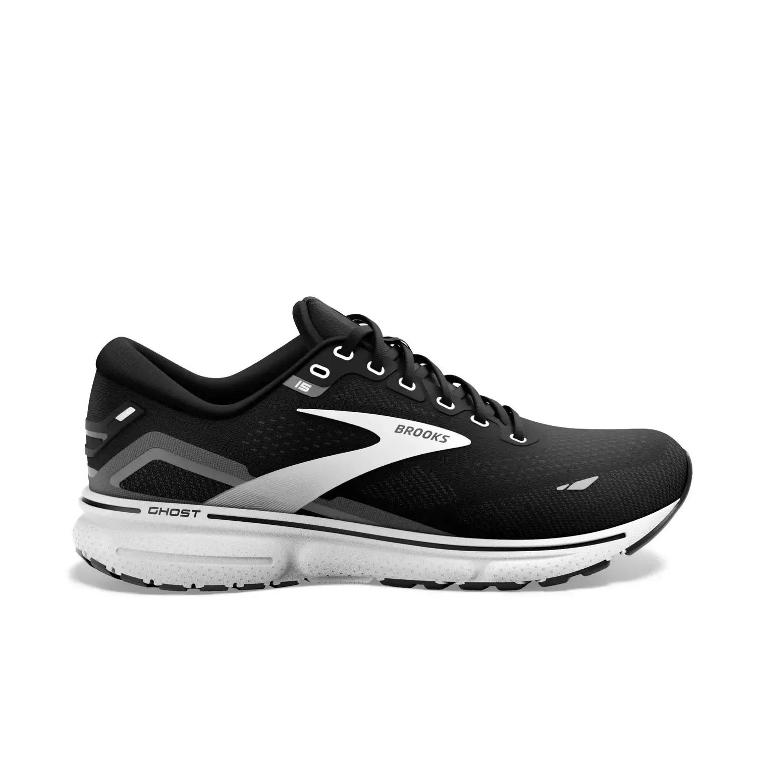 Brooks Ghost 15 14 , Black/Blackened Pearl/White (Men's)