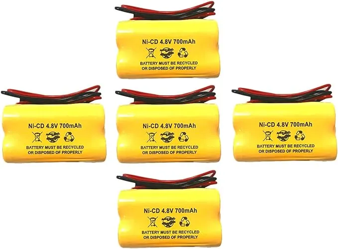 Batteryhawk, LLC (5 Pack) DAA700MAH4.8V BL93NC487 DAA700MAH4.8V Ni-CD AA 700mAh 4.8V McNair AA600mAh Unitech AA700MAH Aa500mah BL93NC484