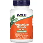 NOW Foods Supplements, Potassium Citrate 99 mg, Supports Electrolyte Balance and Normal pH*, Essential Mineral, 180 veg Capsules