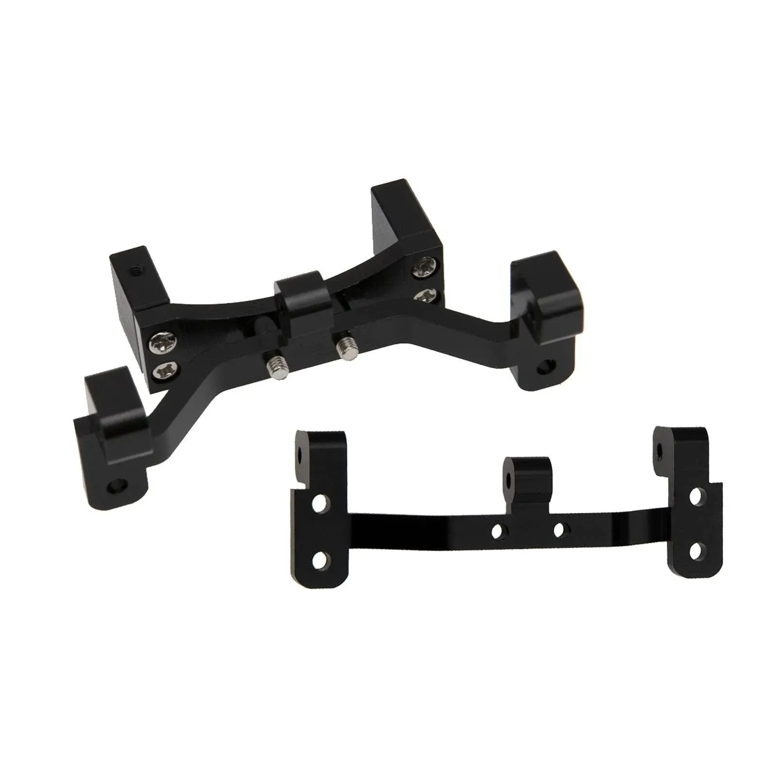 Metal Tie Rod Pull Rod Base Seat with Servo Bracket Fixed Mount Compatible with MN Model D90 D91 D96 D99 MN90 MN99S 1/12 RC Car (Black)