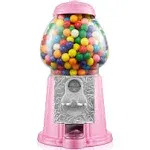 Olde Midway 15" Gumball Machine with Bank - Red, Vintage-Style Bubble Gum Candy Dispenser