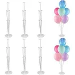 6 Sets 30" Height Table Balloon Stand Kit for Birthday Decorations, Wedding Decorations, Party Decorations ,Clear Table Desktop Balloon Holder with 11