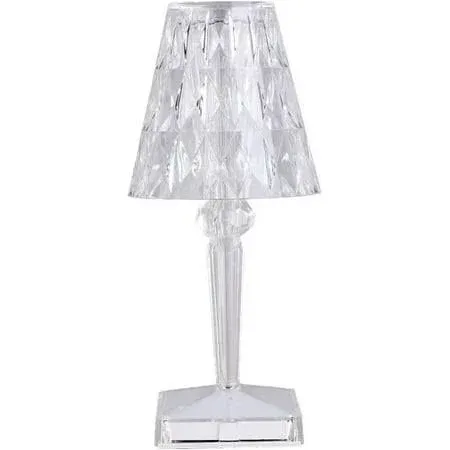 REEMEER Crystal Table Lamp Touch Control Rose Crystal Lamp, Rechargeable Crystal ...