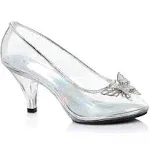 Ellie Women's Glass Slipper Shoes, Clear, 7