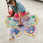 Peaceable Kingdom Shimmery Butterfly Floor Puzzle 53 Pieces 2.5 Ft Tall Ages 5+