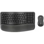 Logitech Wave Keys MK670 Combo Ergonomic Wireless Keyboard and Mouse - Graphite