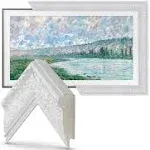 Deco TV Frames 75" Customizable Frame for Samsung The Frame TV 2021-2024 - Tuscan Gloss White